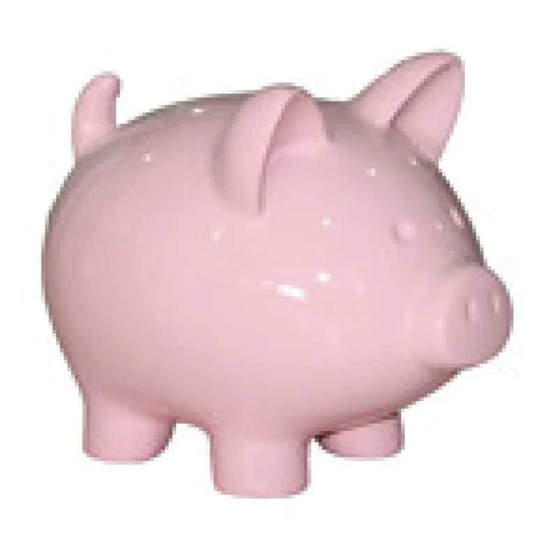 Cochon décoratif gloss rose H29