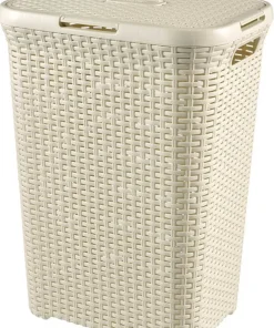 Coffre à linge blanc 60 L