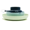Coffret de repas 4pcs vert/bleu
