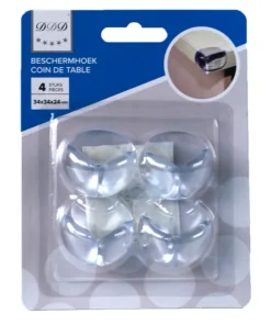 coin de table transparant rond 4 pieces