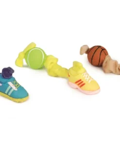 Corde peluche elastique avec balle et chaussure