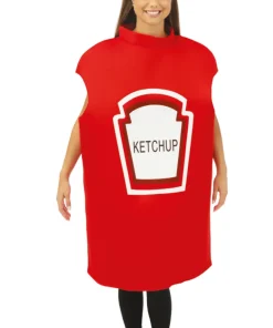 Costume adulte ketchup - mousse - taille unique