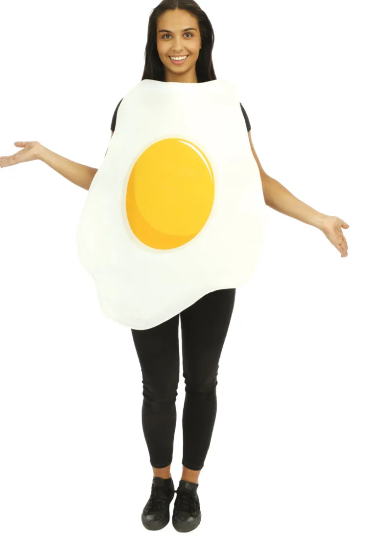 Costume adulte oeuf au plat - mousse - taille unique