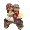 Couple enfants hiver