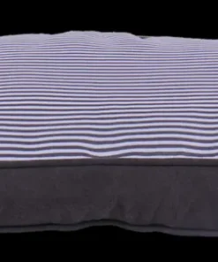 Coussin gris rayé 104 x 68 x 8 cm