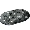 Coussin oval gris pattes 54 x 35 x 5 cm