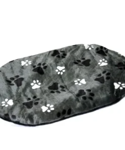 Coussin ovale gris pattes 64 x 41 x 5 cm