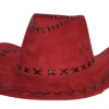 Cow-boy en daim - Rouge