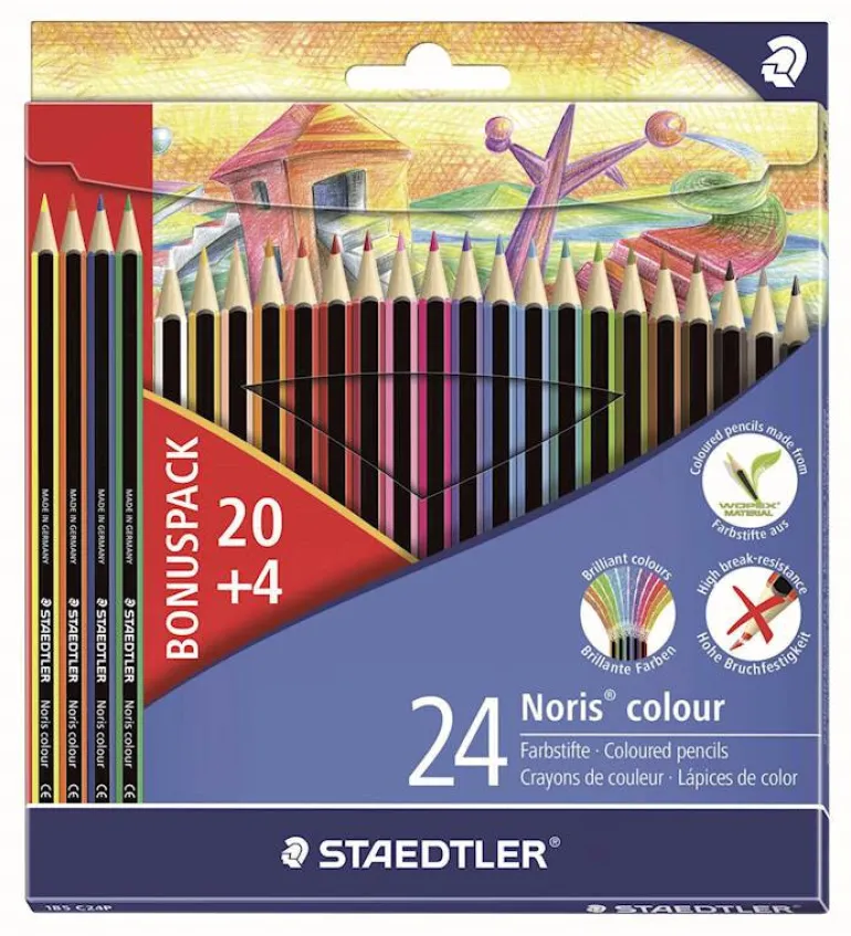 Crayon couleur noris 20 + 4 gratuit
