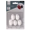 crochets permanent adhésif 5 pieces oval blanc