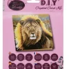 Crystal card kit lion 18x18cm