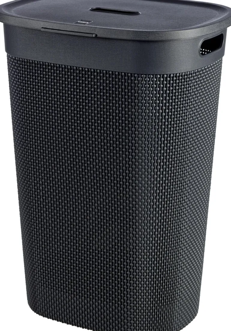 Curver Filo Panier à Linge avec Couvercle Anthracite - 55L