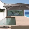 Cyprus parasol gris / taupe 3x3 m