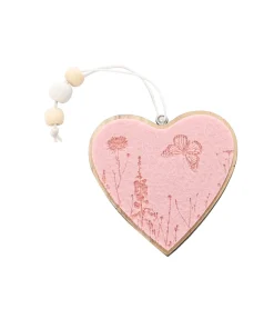 Décoration pendentif en feutre rose