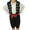 Déguisement de pirate avec chapeau garçon - 3 pièces - Bleu - 5-6 ans