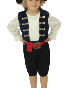 Déguisement de pirate avec chapeau garçon - 3 pièces - Bleu - 7-9 ans