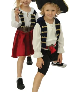 Déguisement de pirate avec chapeau garçon - 3 pièces - Bleu - 7-9 ans