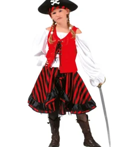 Déguisement de Pirate Coeur Noir Fille - Taille 152