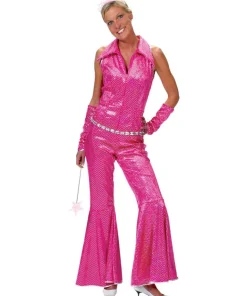 Déguisement Disco Combinaison Rose Groovy - Taille 40/42