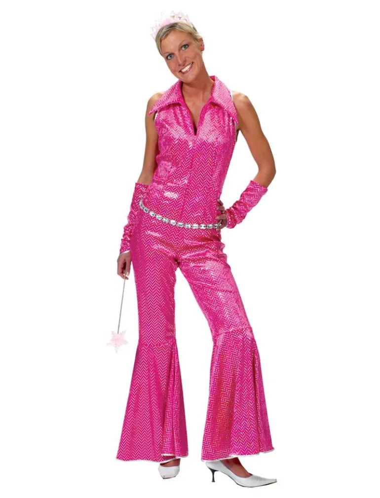 Déguisement Disco Combinaison Rose Groovy - Taille 44/46