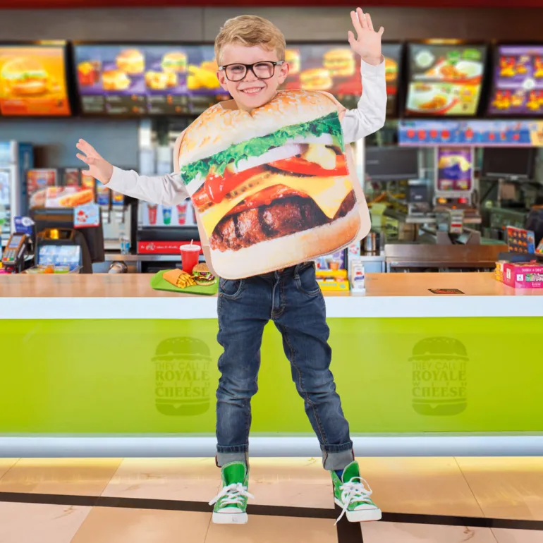 Déguisement enfant Hamburger en mousse - Taille unique