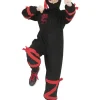 Déguisement enfant Ninja Noir avec Dragon Rouge - Taille 116