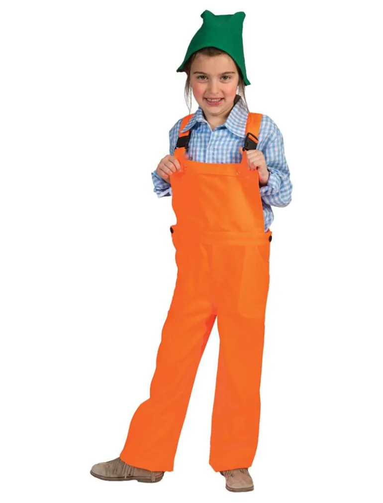 Déguisement Enfant Salopet Orange avec Veste Fluo - Taille 164