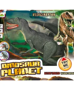 Dinosaure Velociraptor avec son et lumière