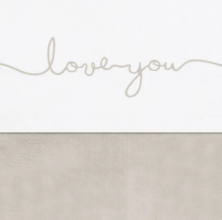 Drap 75 x 100 cm Love You Nougat Coton