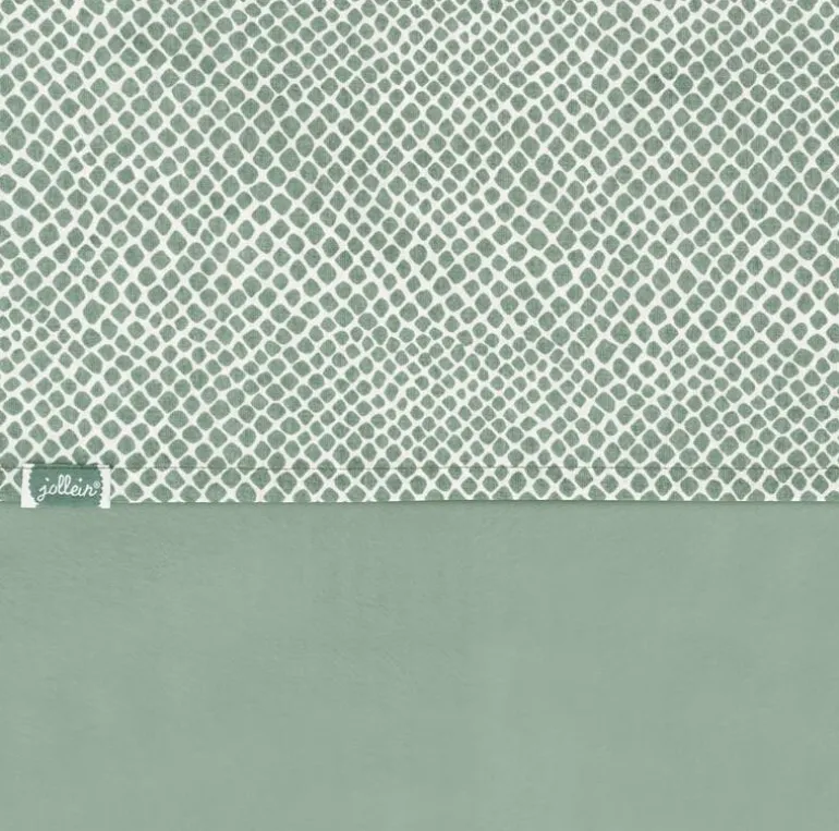 Drap 120 x 150 cm Snake Ash Green Coton