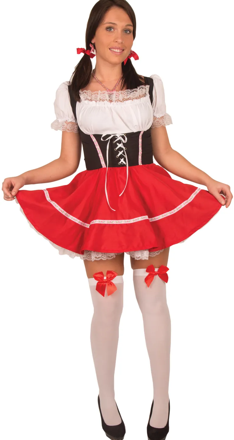 Drindl Jupe rouge et bustier noir - Taille 38