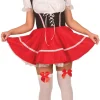 Drindl Jupe rouge et bustier noir - Taille 36