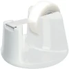 Dérouleur de table blanc + ruban adhésif Tesa transparant, 33 m x 19 mm