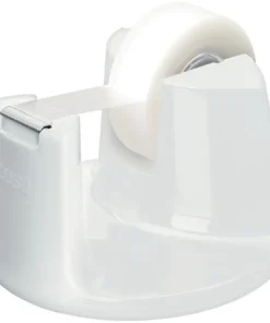 Dérouleur de table blanc + ruban adhésif Tesa transparant, 33 m x 19 mm