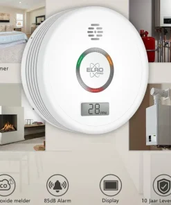 ELRO PRO PK4910 Design Détecteur de monoxyde de carbone avec batterie de 10 ans