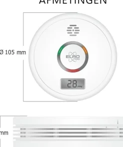 ELRO PRO PK4910 Design Détecteur de monoxyde de carbone avec batterie de 10 ans