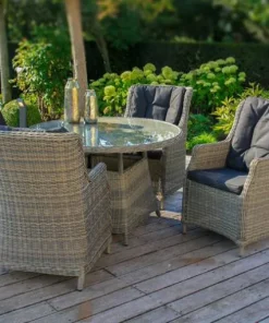 Ensemble de jardin Suzanne en imitation osier