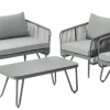 Ensemble lounge Julie - Aluminium