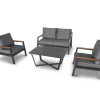 Ensemble lounge Tom - Aluminium