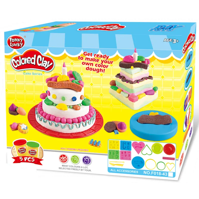 Ensemble pâte à modeler gateau anniversaire