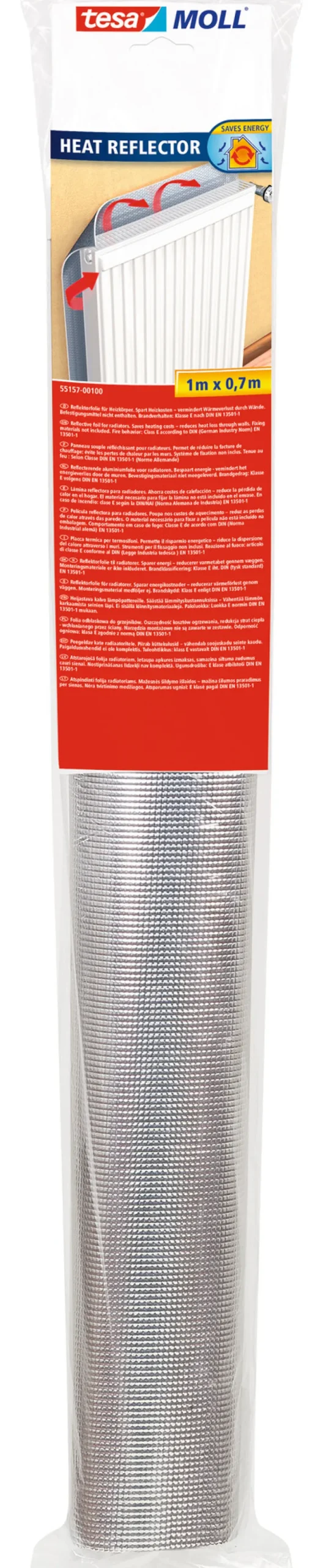 Film isolant réflecteur de chaleur pour radiateur 100x70 cm
