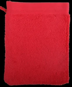 Gant de toilette 15 x 21 cm rouge