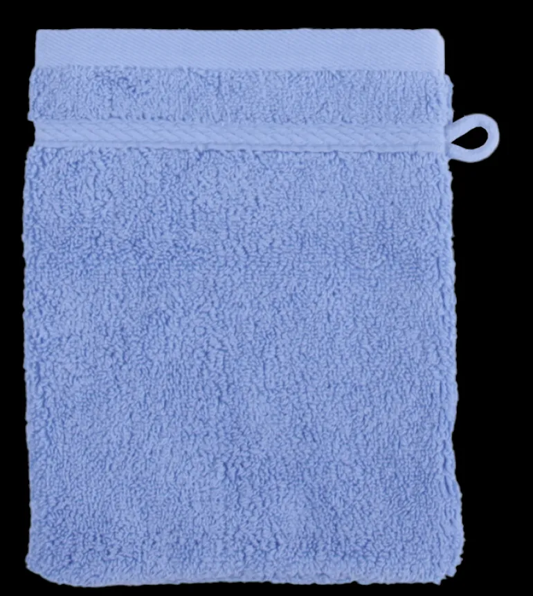 Gant de toilette bleu 16x21 cm