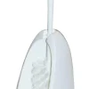 Garniture brosse de toilette blanche