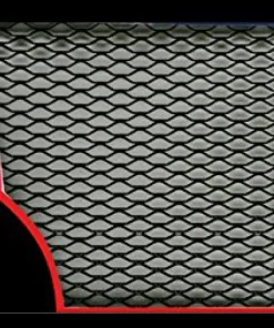 Grille en aluminium noir 33 x 1100 cm