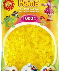 Hama midi perles 1000 pcs jaune transparent