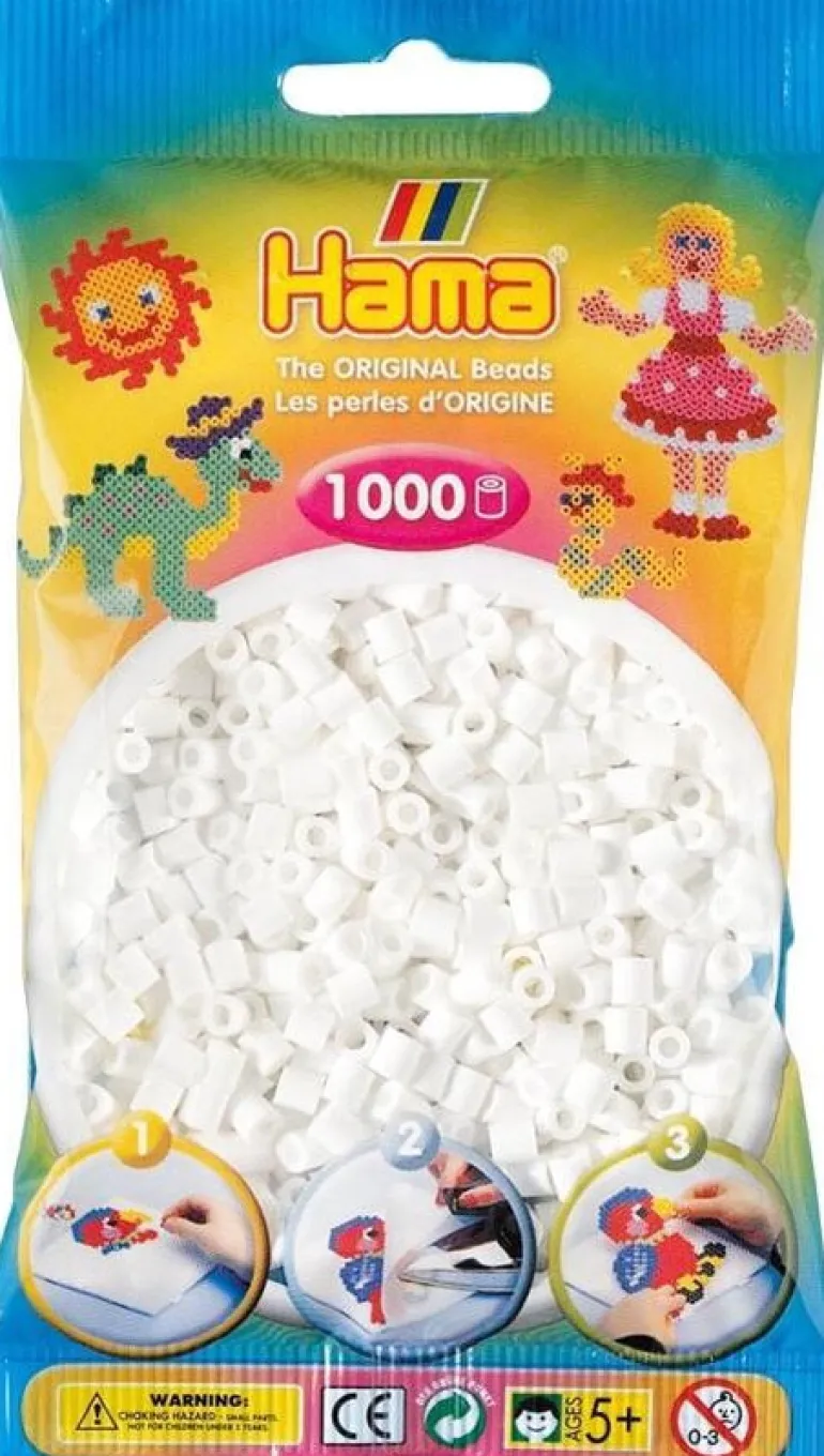 Hama 1000pcs perles blanc