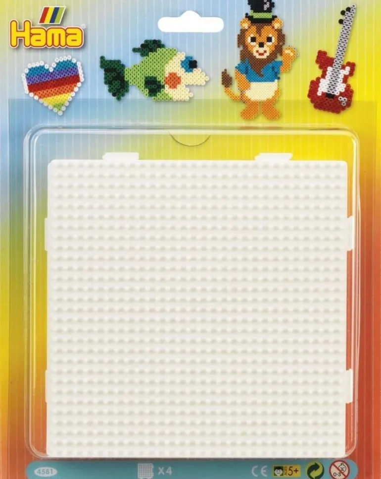 Hama plaques de base perles à repasser 4 pièces blanc