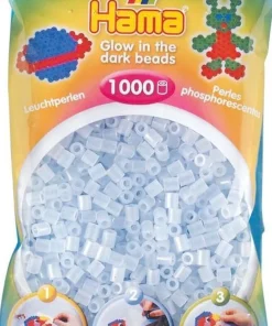 Hama 1000st perles bleu fluo