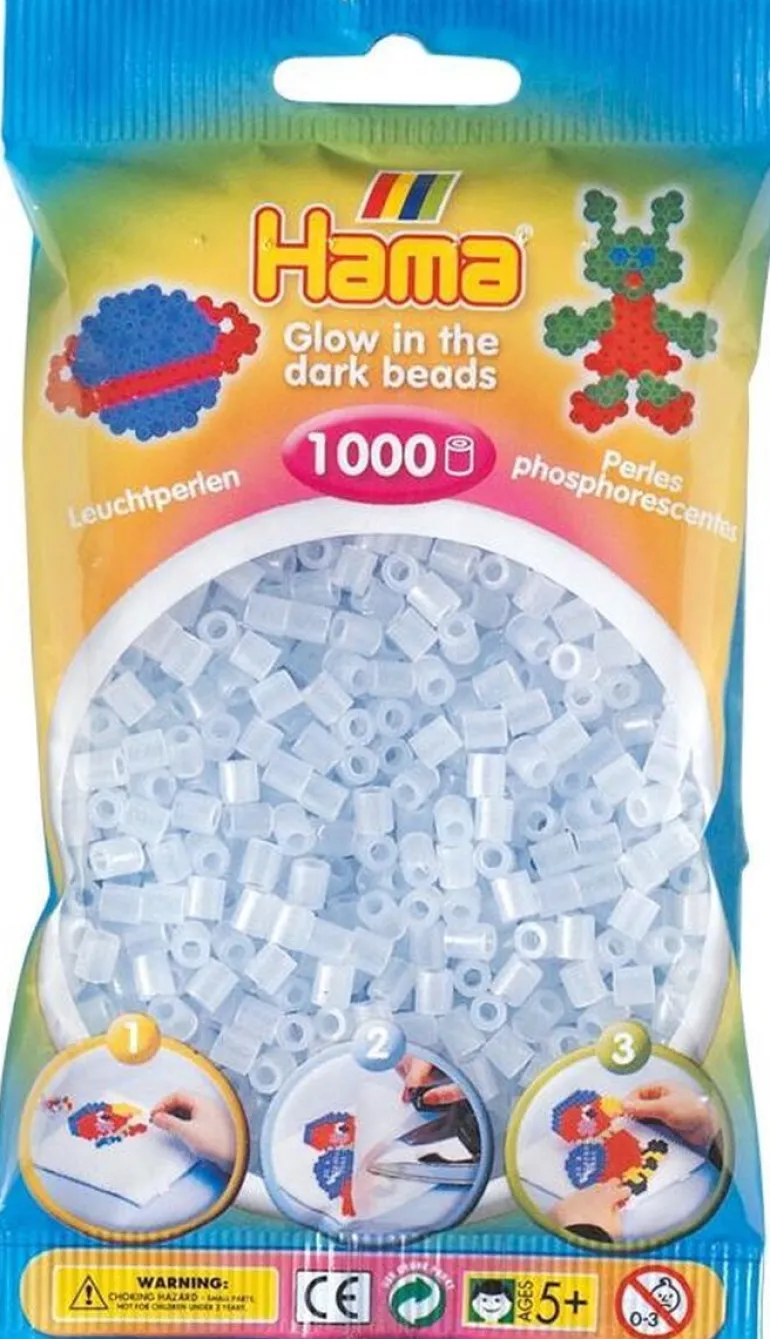 Hama 1000st perles bleu fluo